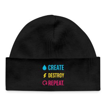 Creative Mindset, Artist Humor, More Chaos - Baby Organic Beanie - black - Front