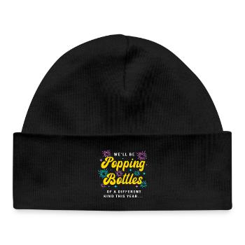 Gender Reveal New Year - Baby Organic Beanie - black - Front