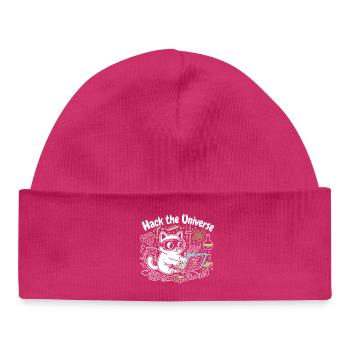 KatzHacker Crack Universe - Baby Organic Beanie - hot pink - Front