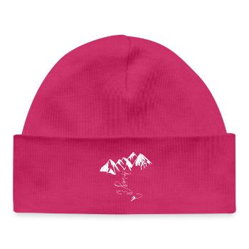 Avoriaz Ski Portes du Soleil Autofreies Resort - Baby Organic Mütze - hot Pink - Vorne