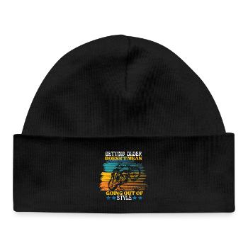 Getting older doesn't mean going out of style Moto - Baby Organic Beanie - black - Front