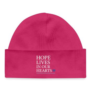 Suicide Loss Remembrance Walk Suicide - Baby Organic Beanie - hot pink - Front