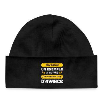 Pas un exemple à suivre - Bonnet bébé bio - noir - Devant