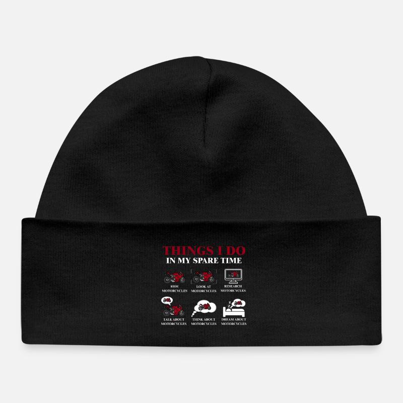 Choses que je fais pendant mon temps libre - Bonnet bébé bio - noir