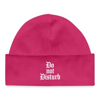 Do Not Disturb Sloth Anti Social - Baby Organic Beanie - hot pink - Front