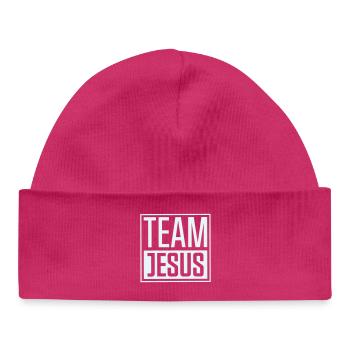 Team Jesus - Baby Organic Beanie - hot pink - Front