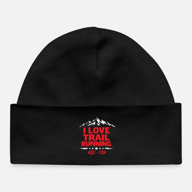 J’adore le trail running - Bonnet bébé bio - noir