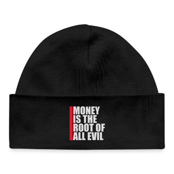 Money Root Evil Capitalism Greed Finance Rich - Baby Organic Beanie - black - Front