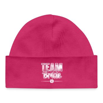 Team Bride - Baby Organic Mütze - hot Pink - Vorne