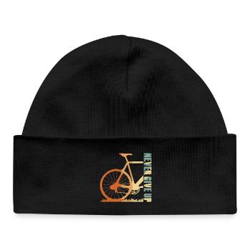 Fahrrad-Silhouette Gradient-Design - Baby Organic Mütze - Schwarz - Vorne
