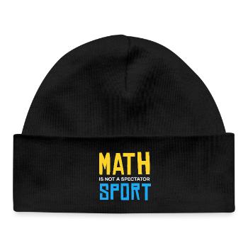 Mathe ist kein Zuschauen-Sport - Baby Organic Mütze - Schwarz - Vorne