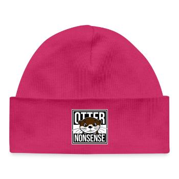 Otter Nonsense Lustig Wortspiel Otter Liebe Spruch - Baby Organic Mütze - hot Pink - Vorne