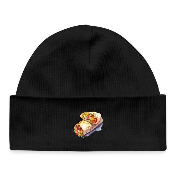 Colorful Vegetable Wrap Illustration - Baby Organic Beanie - black - Front