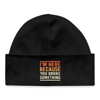 Plumber - Baby Organic Beanie - black - Front