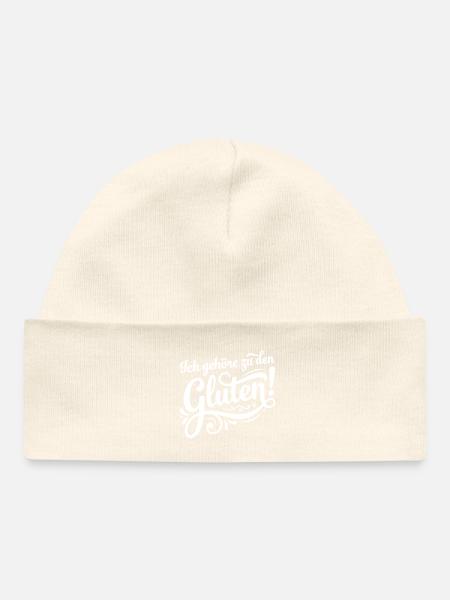 J’appartiens au jeu de mots Gluten – Drôle de mots - Bonnet bébé bio - noir