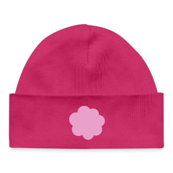 Bunny rabbit tail - Baby Organic Beanie - hot pink - Front