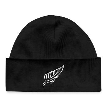 Neuseeland Fern Kiwi Rugby Neuseeländer Neuseeländer - Baby Organic Mütze - Schwarz - Vorne