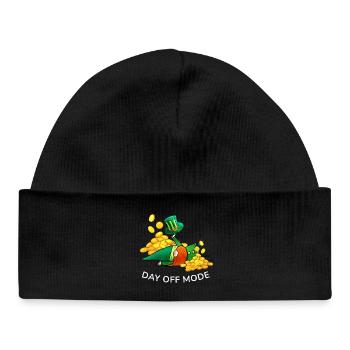 Tag freier Modus Leprechaun - Baby Organic Mütze - Schwarz - Vorne
