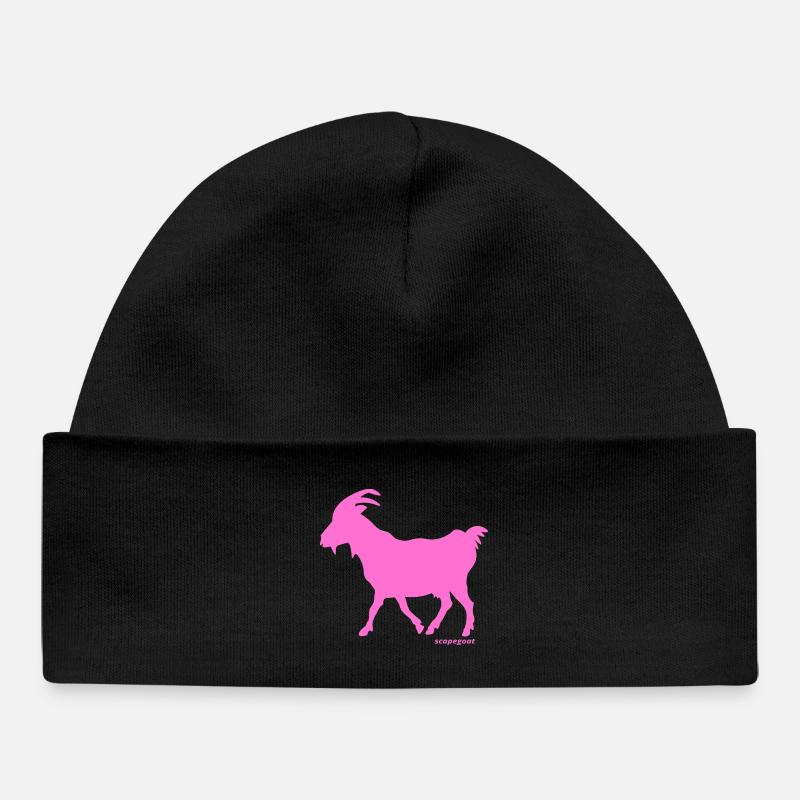 Bouc émissaire rose - Bonnet bébé bio - noir