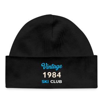 Vintage 1984 – Ski Club Retro Birth Year Gift - Baby Organic Beanie - black - Front