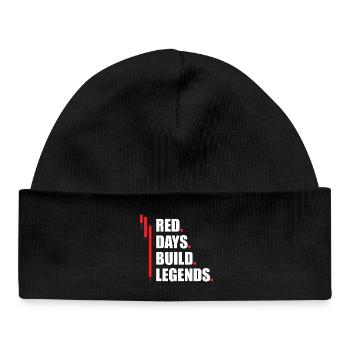 Red days build legends Stock Market Stock Market Trader - Baby Organic Beanie - black - Front