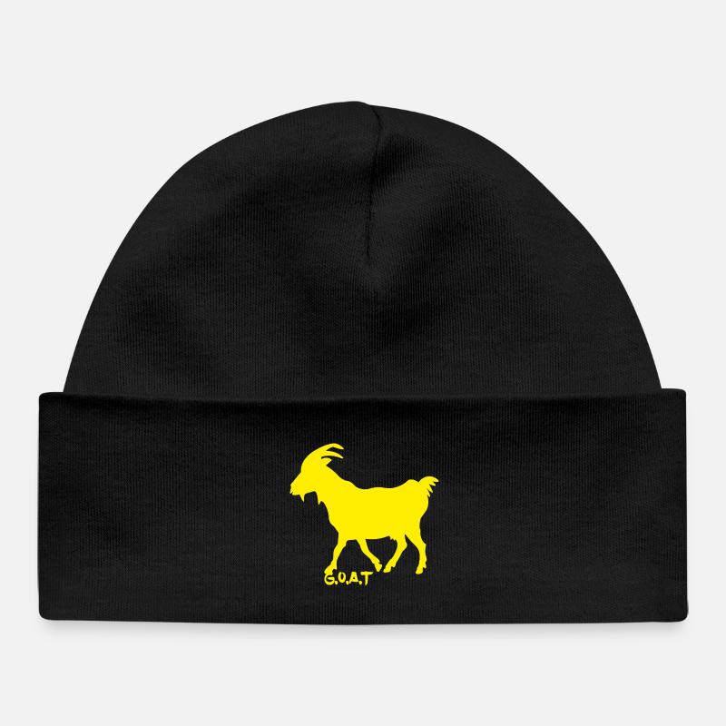 Chèvre GOAT jaune - Bonnet bébé bio - noir
