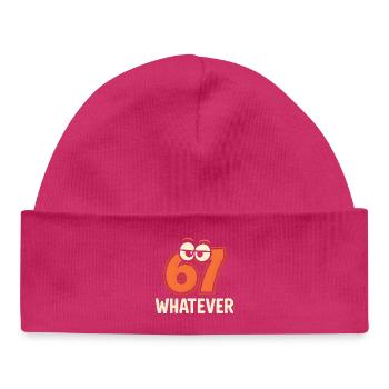 Six Seven : Whatever Italian Brainrot Humour Meme - Bonnet bébé bio - hot pink - Devant