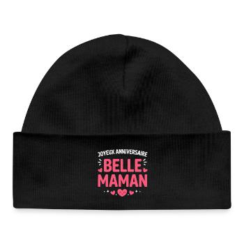 Joyeux Anniversaire Belle Maman Pink - Bonnet bébé bio - noir - Devant