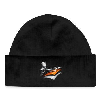 Peintre de véhicules Peintre de voitures Peintre - Bonnet bébé bio - noir - Devant