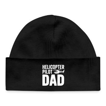 Helicopter Pilot Dad - Baby Organic Beanie - black - Front