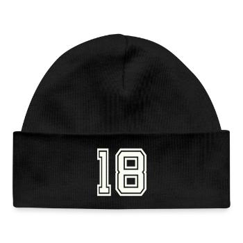 18 - Baby Organic Beanie - black - Front