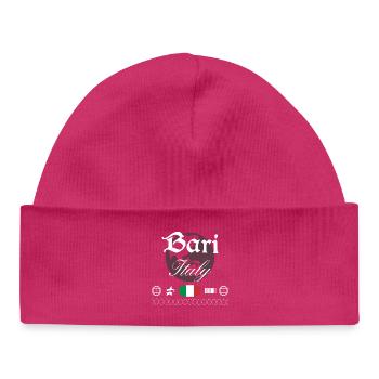 Souvenir de voyage streetwear de Bari Italy - Bonnet bébé bio - hot pink - Devant