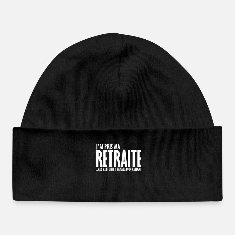 J'ai pris ma retraite - Bonnet bébé bio - noir