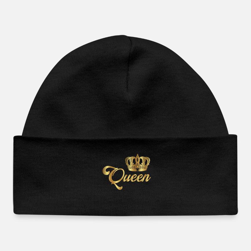 Couronne de couronnes King Queen JGA Wedding Bride Bräu - Bonnet bébé bio - noir