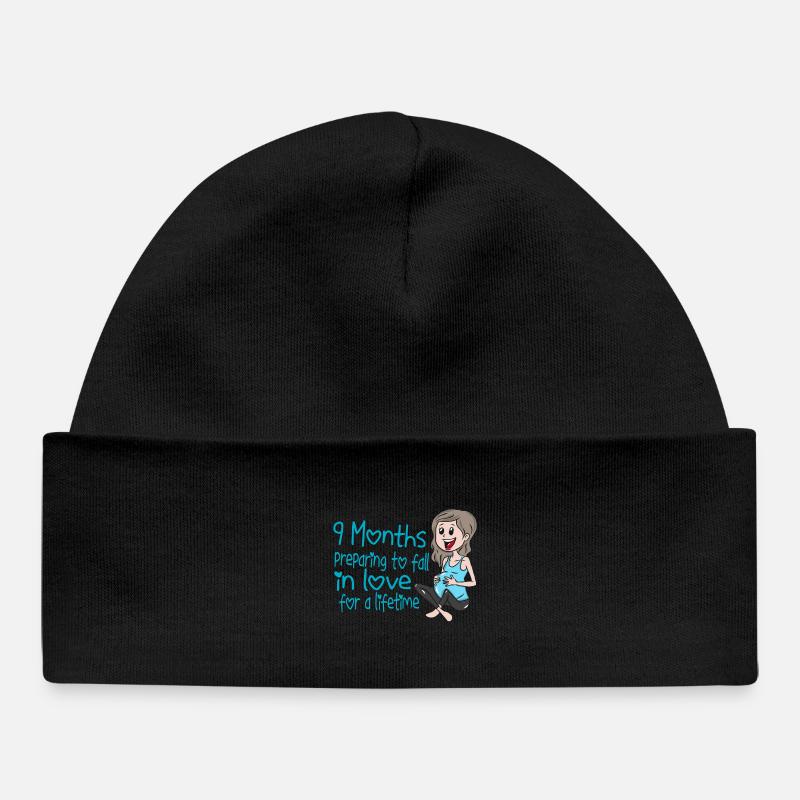 Grossesse Bébé enceinte - Bonnet bébé bio - noir