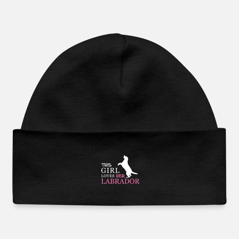 Labrador - Bonnet bébé bio - noir
