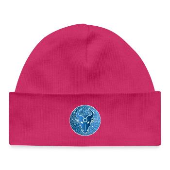 Astrological sign: bull - Baby Organic Beanie - hot pink - Front