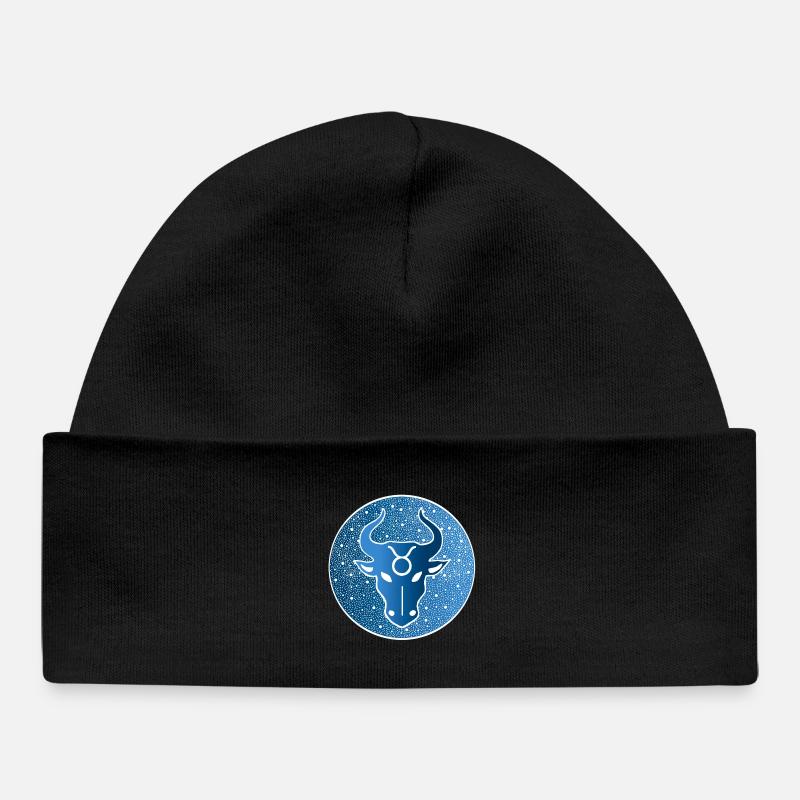 Signe astrologique : taureau - Bonnet bébé bio - noir