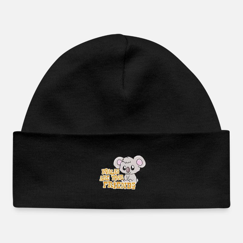 Koala - Baby Organic Beanie - black