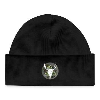 Chasseurs chasse - Bonnet bébé bio - noir - Devant