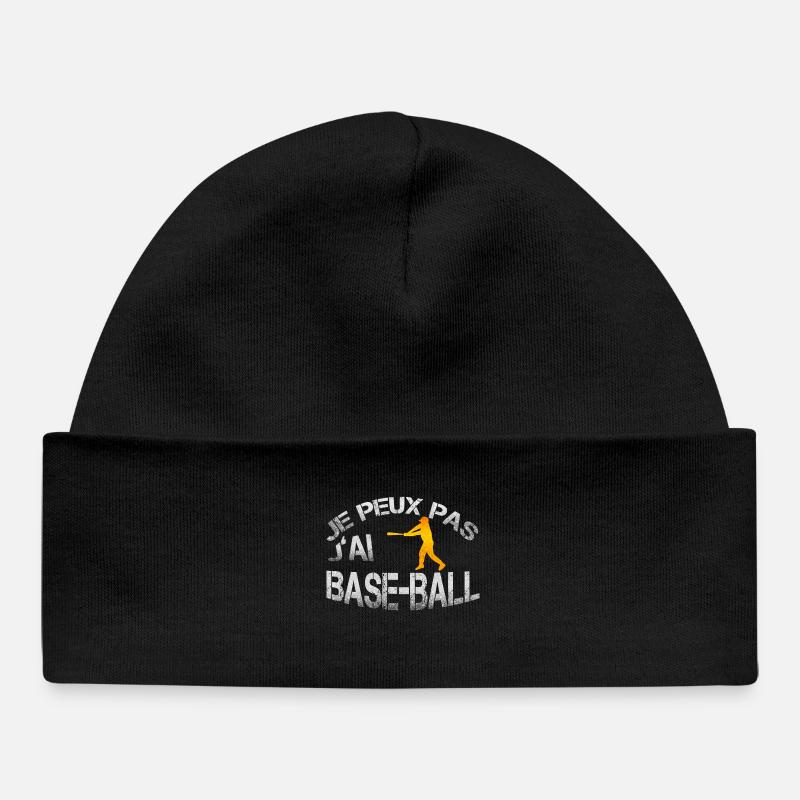 Base-Ball - Bonnet bébé bio - noir