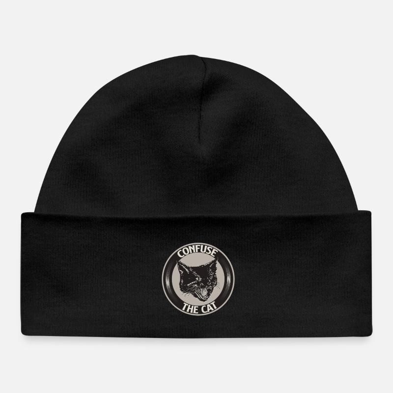 Confondre le chat - Bonnet bébé bio - noir