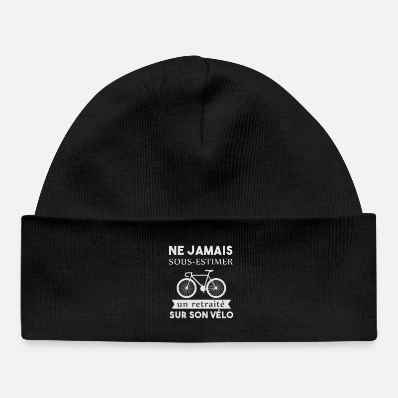 Sous estimer retraité vélo humour cycliste drôles - Bonnet bébé bio - noir