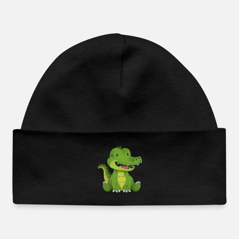 crocodile - Bonnet bébé bio - noir