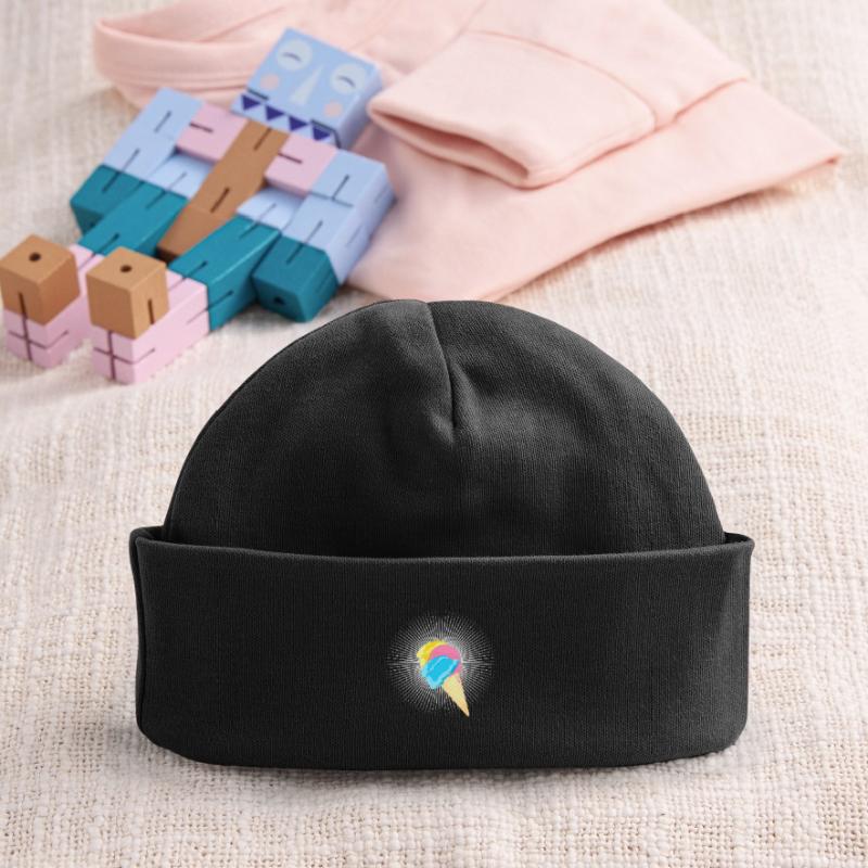 Eis Eistüte Eiskrem Softeis Waffel Strahlen Baby Organic Mütze