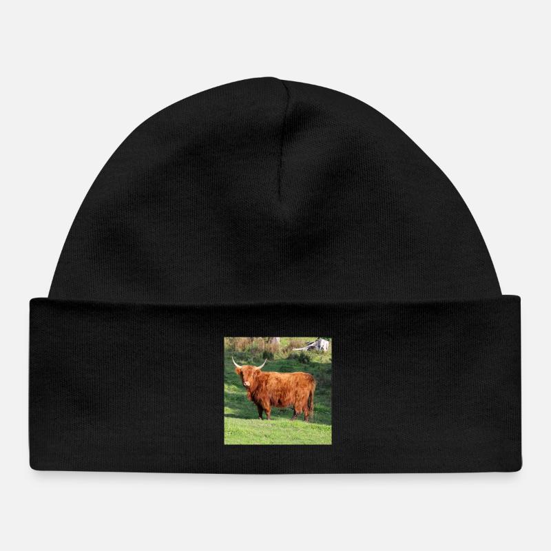 Vache vache vaches Bovins Agriculture Poster - Bonnet bébé bio - noir