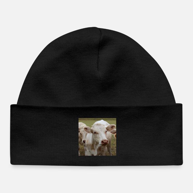 Affiche vache - Bonnet bébé bio - noir