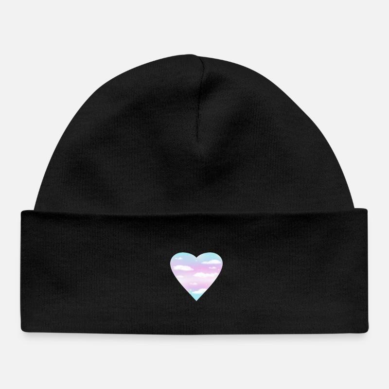 Cœur trans - Bonnet bébé bio - noir