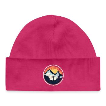 Mountain bike adventure - Baby Organic Beanie - hot pink - Front