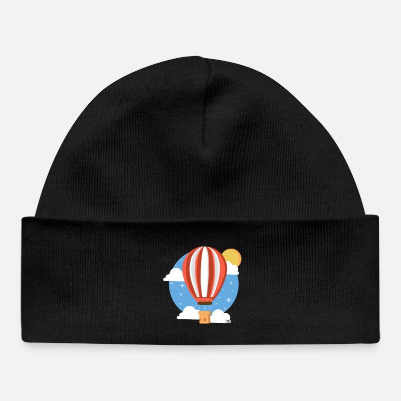 Ballon céleste coloré - Bonnet bébé bio - noir